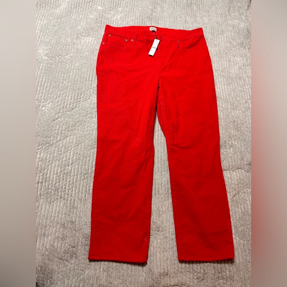 J. Crew Red Vintage Slim Straight Pants‎ Size 35 NWT (A213)
